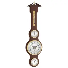 Masif Ahşaptan Yapılmış Analog Hava İstasyonu