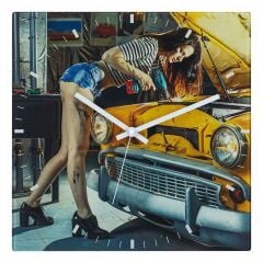 Analog cam duvar saati ROCKABILLY