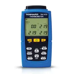 Tenmars Tm-747d Kayıt Özellikli 4 Kanallı Termokupl Termometre | K, J, T, E, R, S, N Tipi Prob