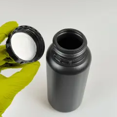 Bıodaks Plastik Yuvarlak Şişe 500 Ml Siyah - Kapaklı 10 Adet