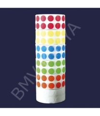 099.05.109 Etiket - Mikrotüpler İçin - 9,5 Mm Çap - 6 Renk 6 Rulo / Paket