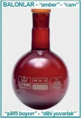 Balon - Dibi Yuvarlak - Amber - Şilifli - 100 Ml - Ns29/32