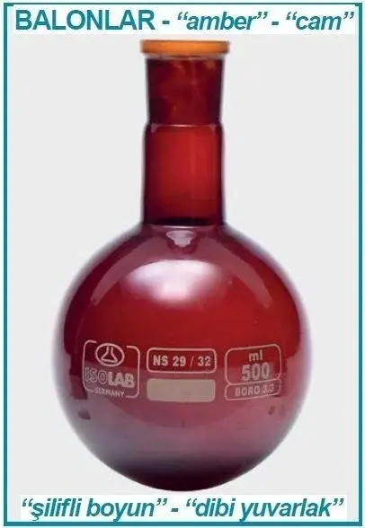 Balon - Dibi Yuvarlak - Amber - Şilifli - 500 Ml - Ns29/32