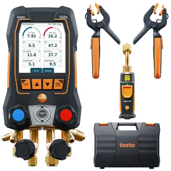 Testo 558s Dokunmatik Ekranlı Akıllı Manifold Vakum Seti