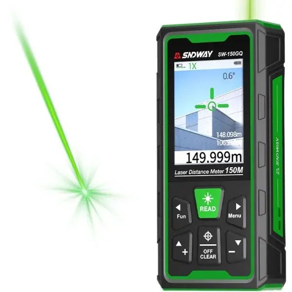 Sw-150gQ Yeşil Lazerli 150 Metre Kameralı Lazermetre | Şarjlı Ve Ip68 Korumalı