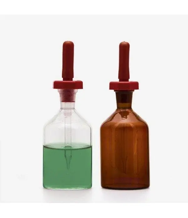 Şişe - Damlatma - Cam & Şilifli - Amber - 100 Ml