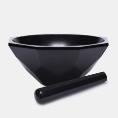 Havan - Agat - Tokmağı İle - Çap 125 Mm - Standart Form