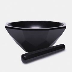 Havan - Agat - Tokmağı İle - Çap 75 Mm - Standart Form
