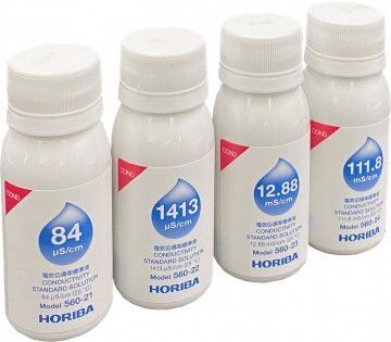 560-C 84uS/cm, 1413 uS/cm, 12,88 mS/cm, 111,8 mS/cm (her biri 60 ml)