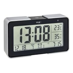Çeşitli alarm seslerine sahip dijital radyo kontrollü çalar saat MELODY