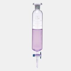 Ayırma Hunisi - Cam - Silindirik - Dereceli - Ptfe Musluklu - 500 Ml