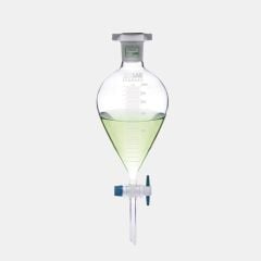 Ayırma Hunisi - Cam - Armudi - Dereceli - Ptfe Musluklu - 250 Ml