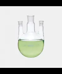 Balon - Dibi Yuvarlak - 3 Boyunlu - Paralel Yan Boyun - Merkez Boyun : Ns 24/29 - Yan Boyun(lar) : Ns 19/26 - 2000 Ml