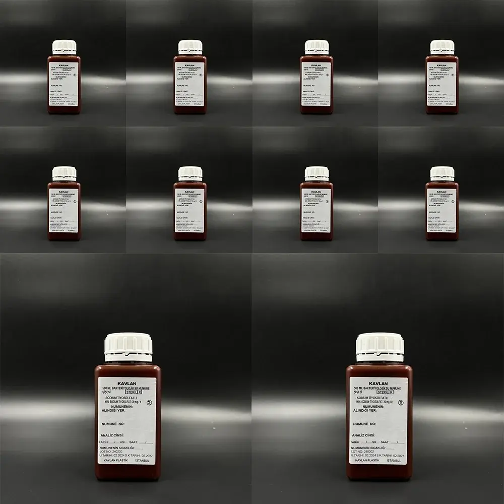 Su Numune Şişesi 500 Ml Pp Tiyosülfatsız Gama Steril Amber 10 Adet