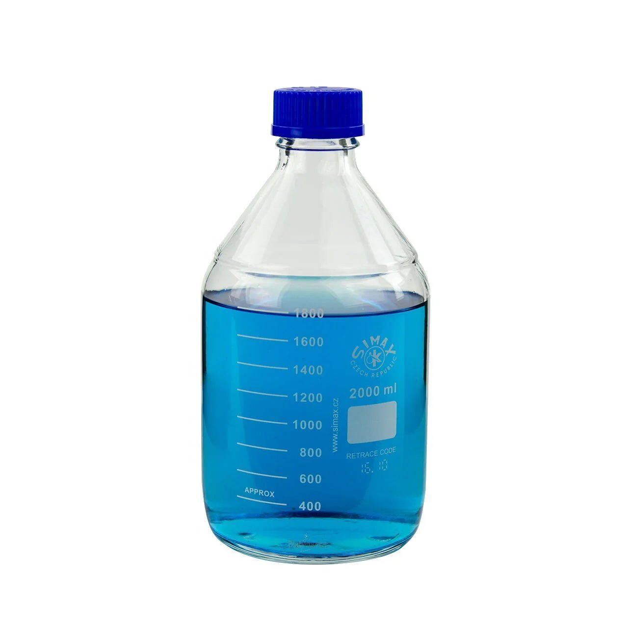 CAM OTOKLAV ŞİŞESİ - VİDALI KAPAK - ŞEFFAF - 2000  ML