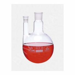 030.33.250 Balon - Dibi Yuvarlak - 2 Boyunlu - Paralel Yan Boyun - Merkez Boyun : Ns 29/32 - Yan Dişi Şilif : Ns 14/23 - 250 Ml (1 Adet/Paket)