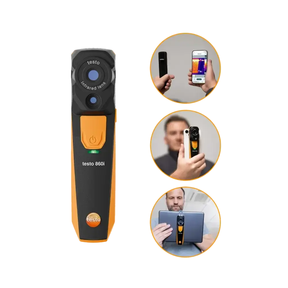 Testo 860i Akıllı Termal Kamera Sıcaklık Ve Su Kaçağı Tespit Cihazı | Çantalı Set