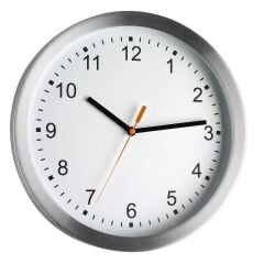 Alüminyum çerçeveli analog duvar saati