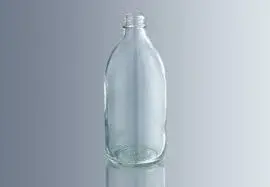 Şişe, Cam, Dar Boyunlu, Kapaklı, Şeffaf, 500 Ml