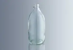 Şişe, Cam, Dar Boyunlu, Kapaklı, Şeffaf, 1000 Ml