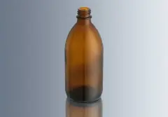 Şişe, Cam, Dar Boyunlu, Kapaklı, Amber, 250 Ml