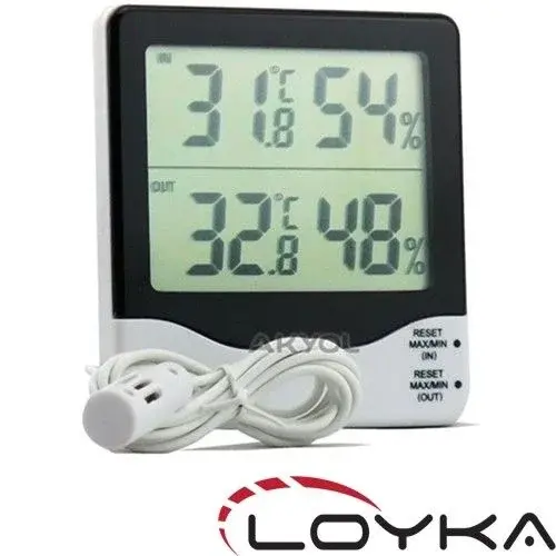 Loyka H300 İç Ve Dış Ortam Sıcaklık Ve Nem Ölçer