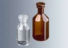 Çözelti Şişesi, Cam, Şilif Cam Kapaklı, Dar Boyunlu, Şeffaf, 2000 Ml