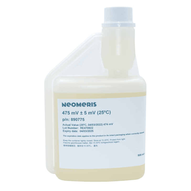 475 mV Redox/ORP çözeltisi, 500 ml dozaj şişesi, doğruluk ± 5mV @ 25°C