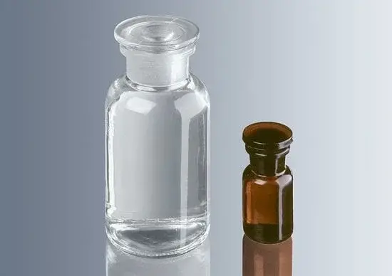 Çözelti Şişesi, Cam, Şilif Cam Kapaklı, Dar Boyunlu, Şeffaf, Yuvarlak, 50 Ml
