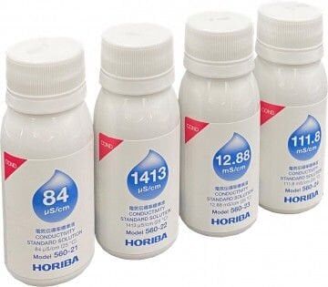 560-C 84uS/cm, 1413 uS/cm, 12,88 mS/cm, 111,8 mS/cm (her biri 60 ml)