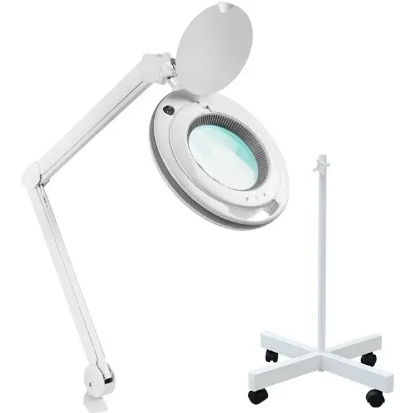6017 Ayaklı Ve Masaüstü Ayarlanabilir Işık Seviyeli Büyüteç (5x)