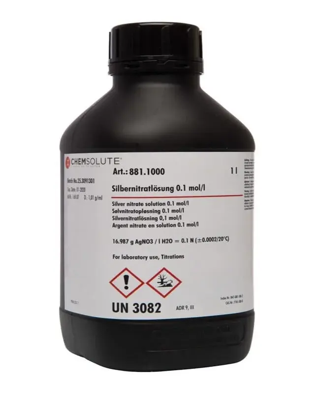 Silver Nitrate Solution C(agno3)= 0.1 Mol/l (0.1n) 1 Lt