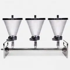 Vakum Manifold Düzeneği - Paslanmaz Çelik - 3 Gözlü