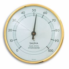 Metal halkalı analog sauna higrometresi