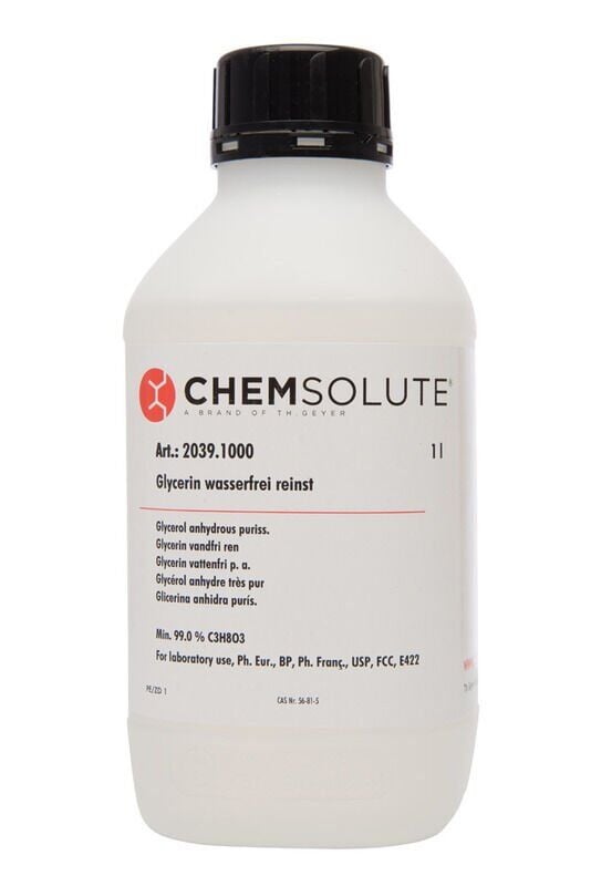 Glycerol Anhydrous Puriss.Ph. Eur., Bp, Ph. Franc., Usp, Fcc, E422 1 Lt