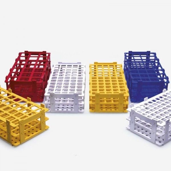 Tüp Standı - Demonte - P.P - 21 Delik - 30 Mm Tüpler İçin - Kırmızı