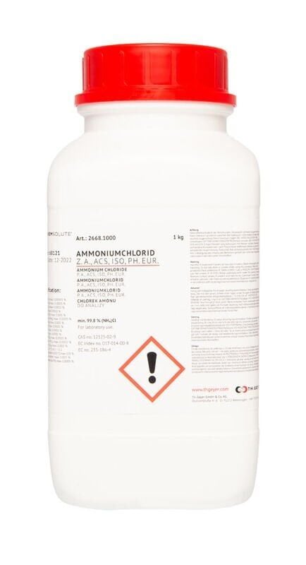 Ammonium Chloride For Analysis Acs, Iso, Reag. Ph. Eur. 1 Kg