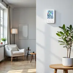 Loyka D7 Sıcaklık Ve Nem Ölçer | Saat Göstergesi | Arka Işıklı Ekran