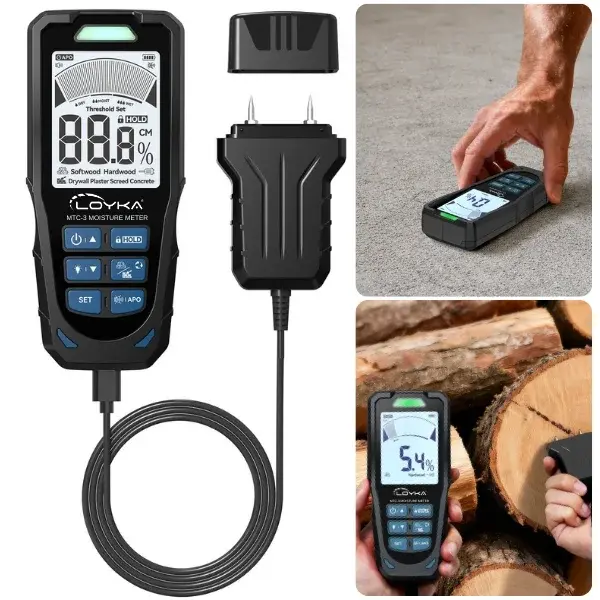 Mtc - 3 Manyetik Ve İğne Problu 2-in-1 Nem Ölçer | Ahşap Ve Beton