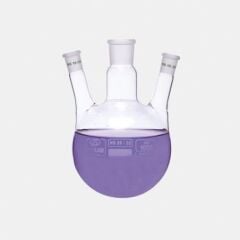 Balon - Dibi Yuvarlak - 3 Boyunlu - Yan Dişi Şilif - Merkez Boyun : Ns 29/32 - Yan Boyun(Lar) : Ns 29/32 - 250 Ml