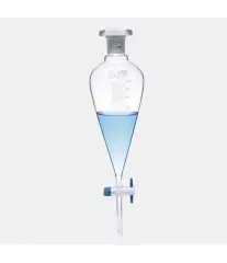 Ayırma Hunisi - Cam - Konik - Dereceli - Ptfe Musluklu - 1000 Ml