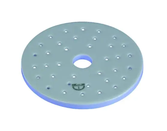 Porselen Desikatör Diski, Çap: 140 Mm, Yükseklik: 8,9 Mm, Orta Delik: 20 Mm, Küçük Delikler: 5 Mm 1 Adet