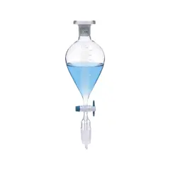 Damlatma Hunisi - Cam - Armudi - Dereceli - Ptfe Musluklu - 50 Ml