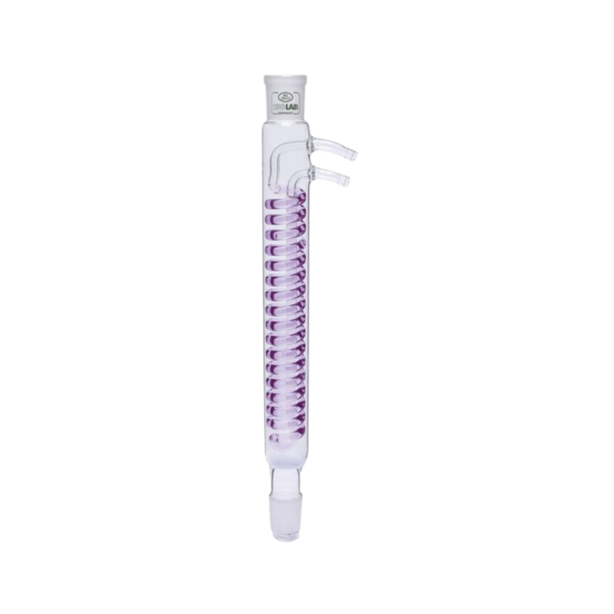 Soğutucu - Dimroth - 160 Mm - Dişi Şilif : Ns 29/32 - Erkek Şilif : Ns 29/32 - Cam Yan Kol