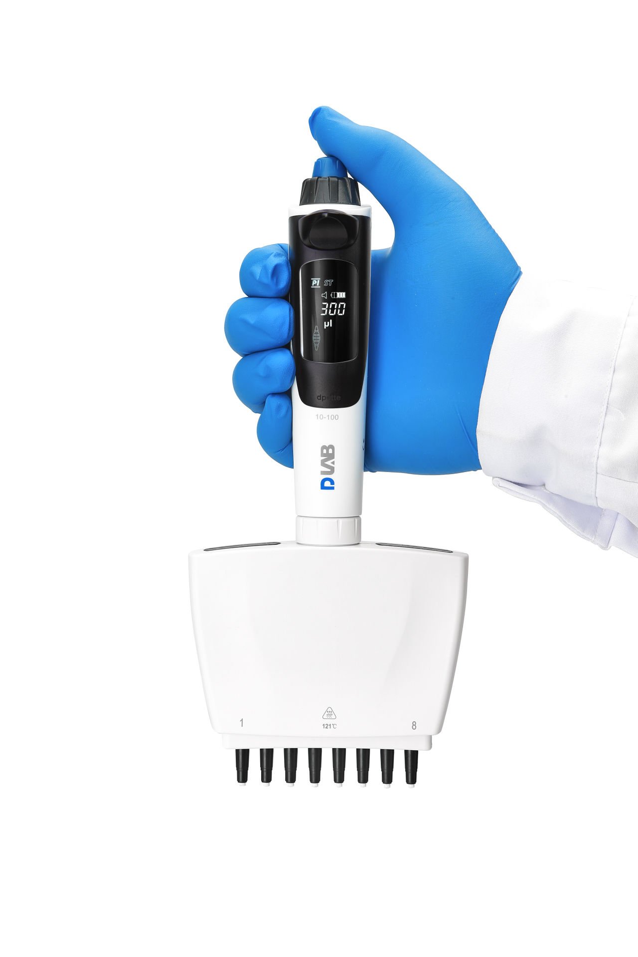 dPette⁺ 8 Kanallı Elektronik Pipet 10-100 µL