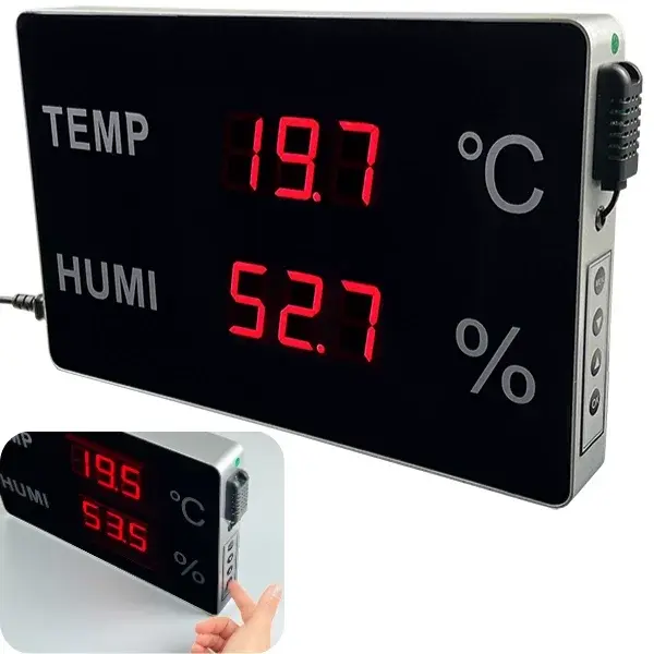 He218a-th Büyük Led Ekranlı Endüstriyel Sıcaklık Ve Nem Ölçer