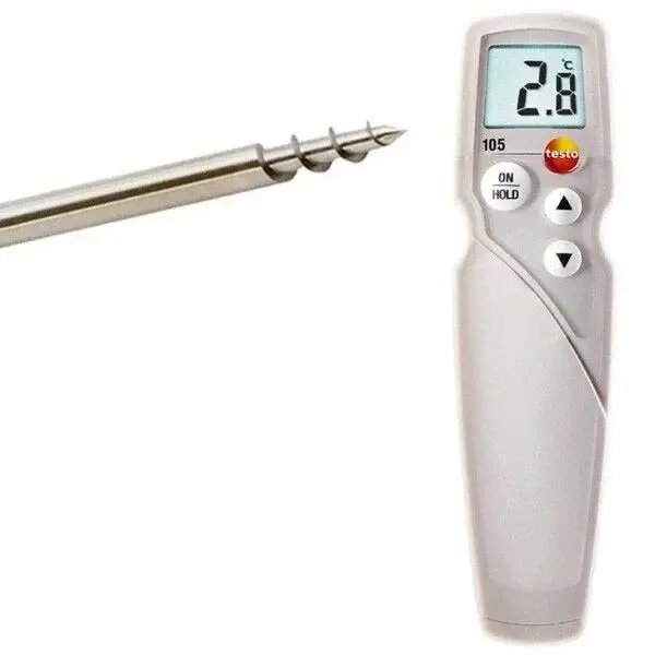 Testo 105 Burgulu Batırmalı Termometre (donmuş Ürünler İçin)