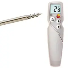 Testo 105 Burgulu Batırmalı Termometre (donmuş Ürünler İçin)