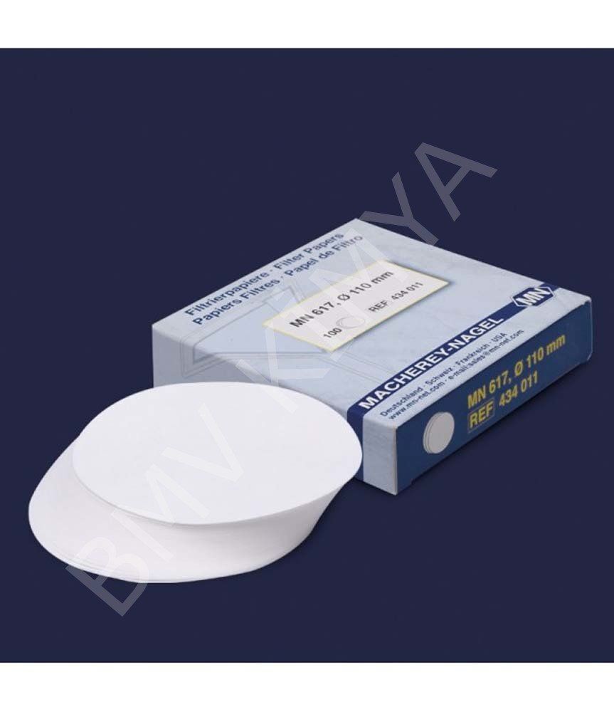 106.03.110 Filtre Kağıdı - Kalitatif - M&Nagel - 110 Mm - Siyah Bant - Hızlı Akış Hızı 100 Adet / Paket