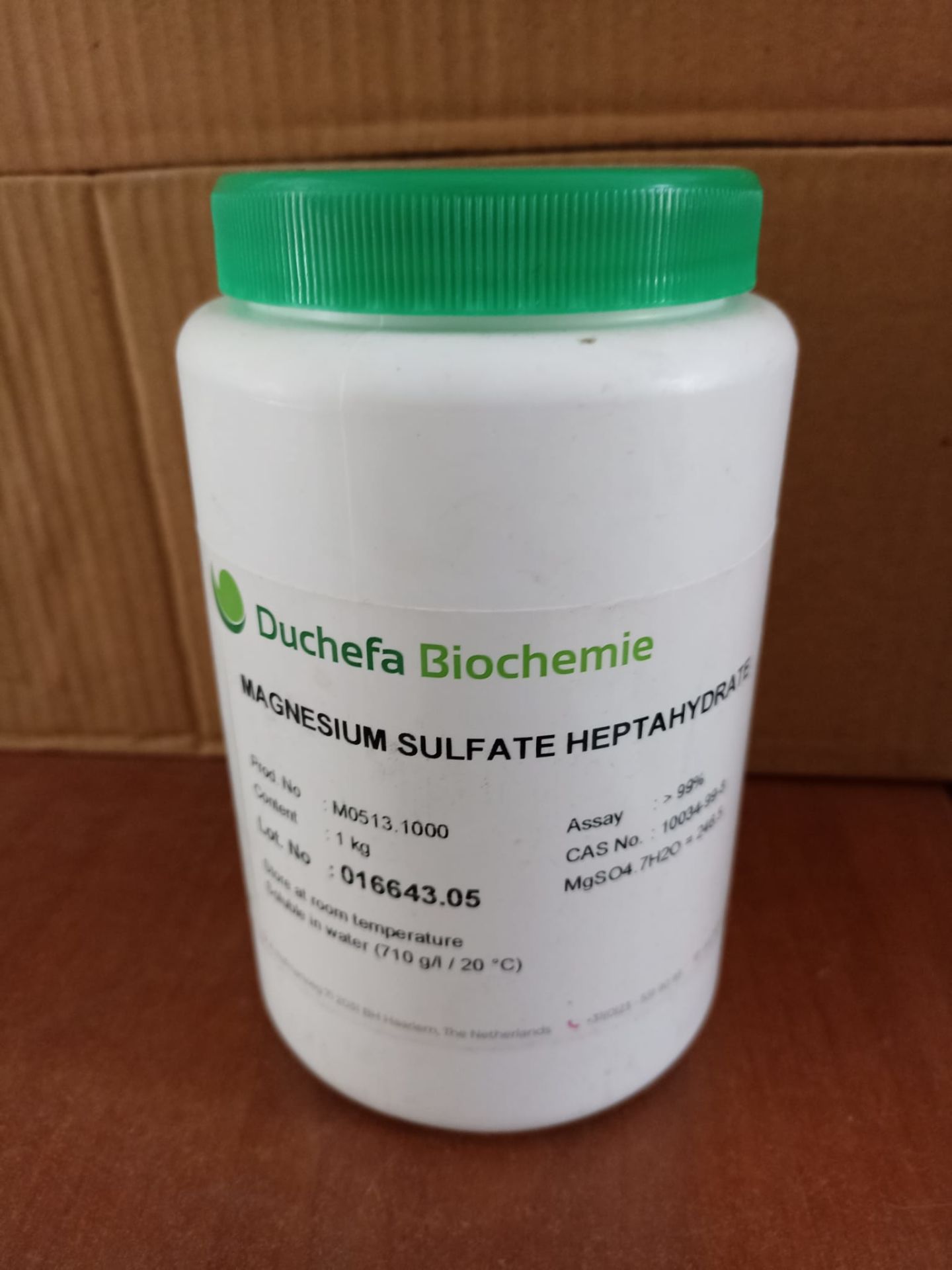 Duchefa Magnezyum Sülfat Heptahidrat Magnesium Sulphate Heptahydrate